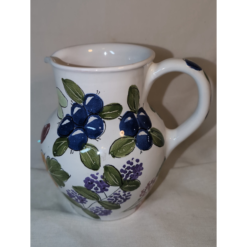 Mesa International of Warner New Hampshire, Hand Painted Pitcher, Made in Hungry